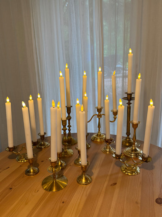 Kynttilänjalkasetti kultainen 19kpl